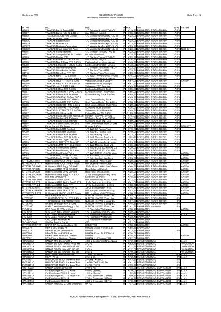 ※E0206M　※ DOWNLOAD: HOECO-Modellbau-Detail-Preisliste