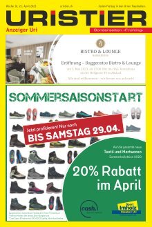 16.2023 Uristier – Der Urner Gratisanzeiger