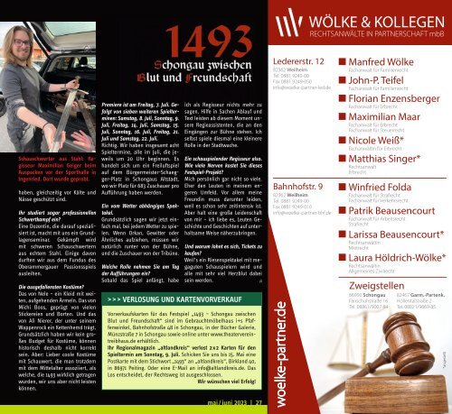 altlandkreis - Das Magazin für den westlichen Pfaffenwinkel - Ausgabe Mai/Juni 2023