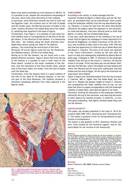 Archeomatica 4 2022 - Landscape Visibility