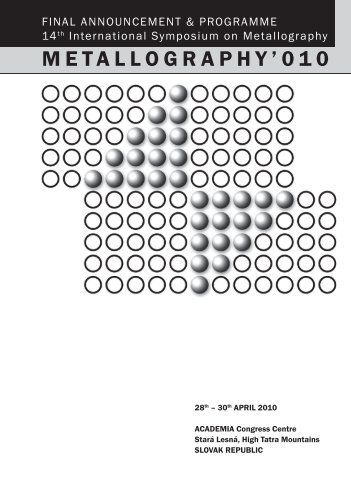 METALLOGRAPHY'010 - TUKE