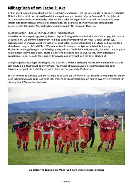 FC Büren an der Aare - FC Täuffelen, 22. April 2023, 16:00 Uhr, Sportplatz Lachen