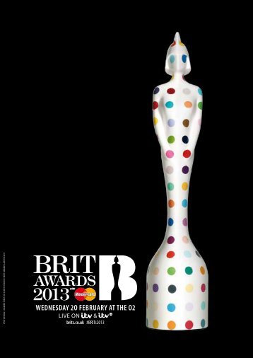 The BRIT Awards 2013 with Mastercard - Show Programme