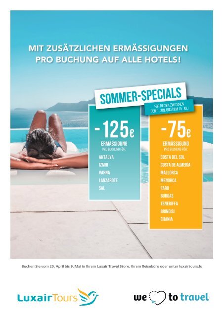 LuxairTours Summer Specials 2023 DE