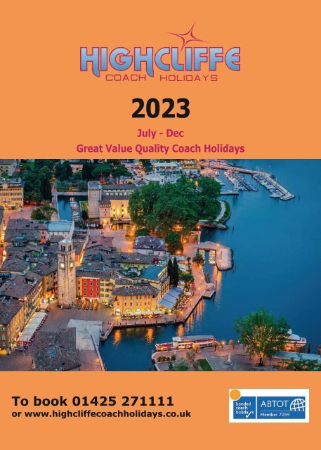 Highcliffe Coach Holidays - July-Dec 2023