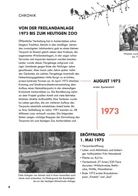 Zoo Aschersleben - Zoo Chronik