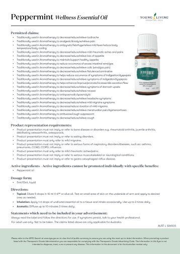 Peppermint Wellness Essential Oil PCP