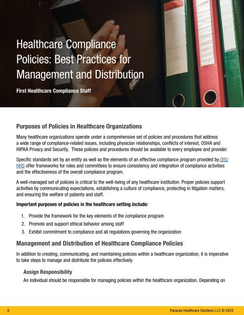 First Healthcare Compliance CONNECT April 2023