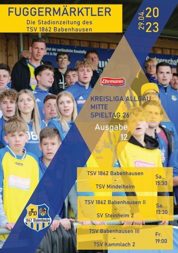 20230429 Fuggermärktler TSV 1862 Babenhausen – TSV Mindelheim