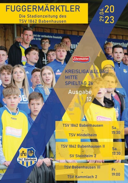 20230429 Fuggermärktler TSV 1862 Babenhausen – TSV Mindelheim