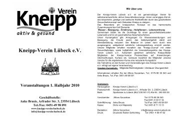 Oliver Wegener - Kneipp-Verein Lübeck eV