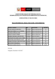 resultado exam. conocimientos - Hospital Nacional Hipólito Unanue