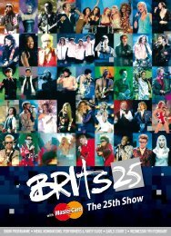 The BRIT Awards 2005 with Mastercard - Show Programme