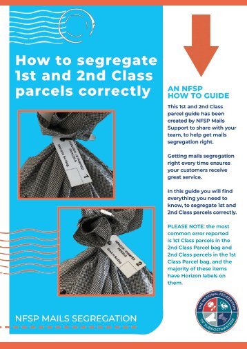 NFSP Mails How to segregate first and second class parcels
