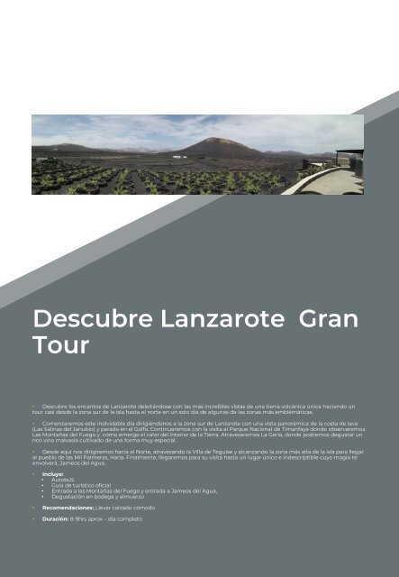 Excursiones Lanzarote Newblue 2023