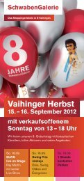 Vaihinger Herbst 15. â€“ 16. September 2012 - in der SchwabenGalerie