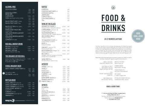 Menu River Haus Bar & Grill Restaurant 2023 English