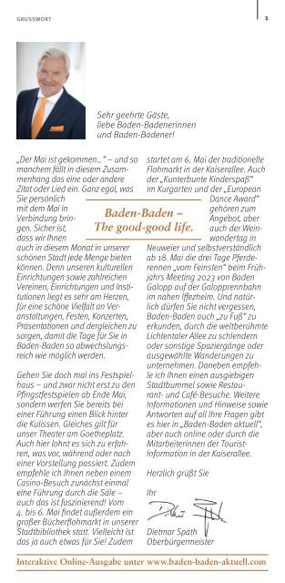 Baden-Baden aktuell Mai 2023