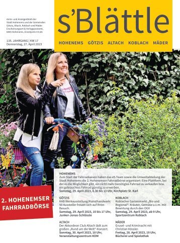 s'Blättle Nr. 17 - Do, 27. April 2023