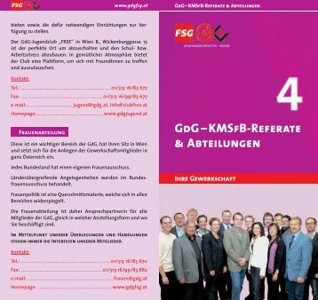 GdG–KMSfB-Referate & Abteilungen - FSG - GdG