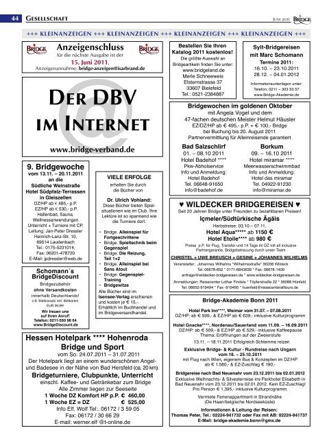 Juni 2011 - Deutscher Bridge-Verband e.V.