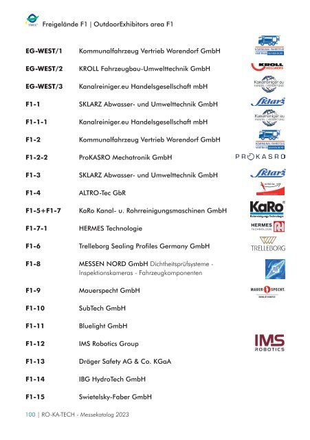 RO-KA-TECH 2023 Messekatalog