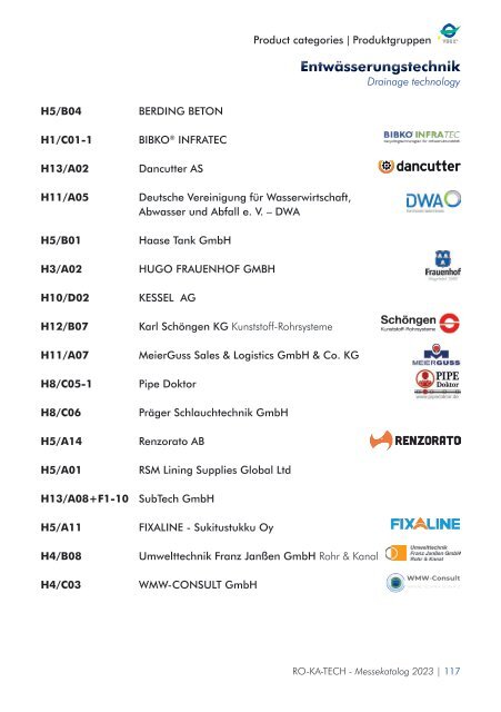 RO-KA-TECH 2023 Messekatalog