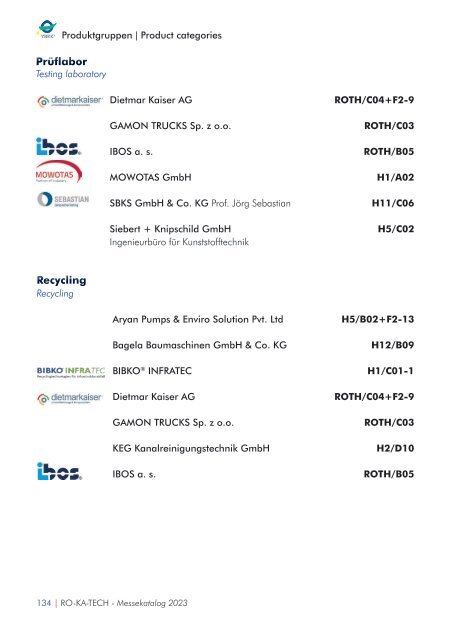 RO-KA-TECH 2023 Messekatalog