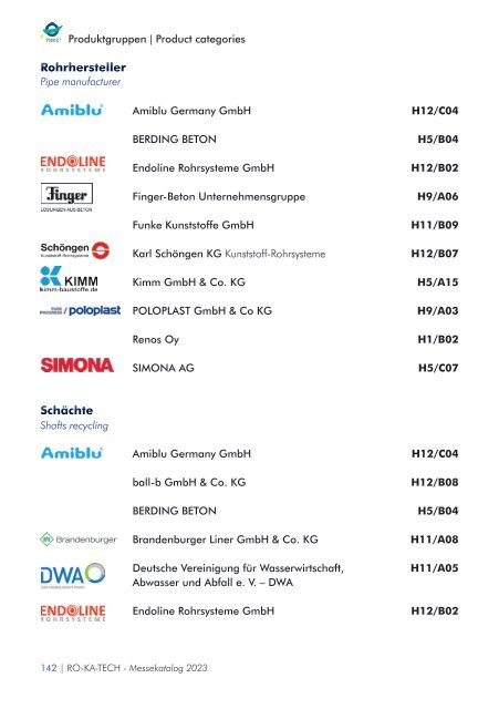RO-KA-TECH 2023 Messekatalog