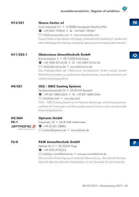 RO-KA-TECH 2023 Messekatalog