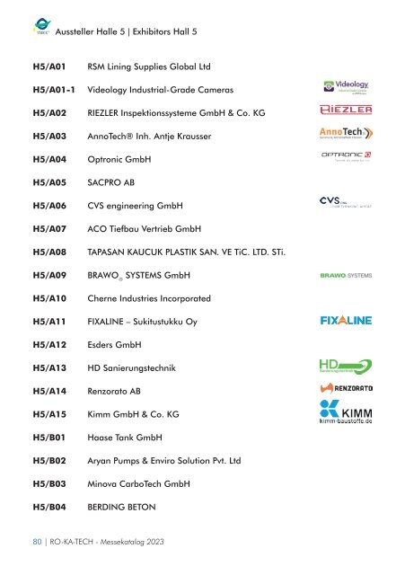 RO-KA-TECH 2023 Messekatalog