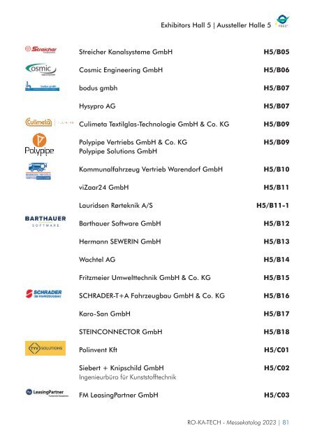 RO-KA-TECH 2023 Messekatalog