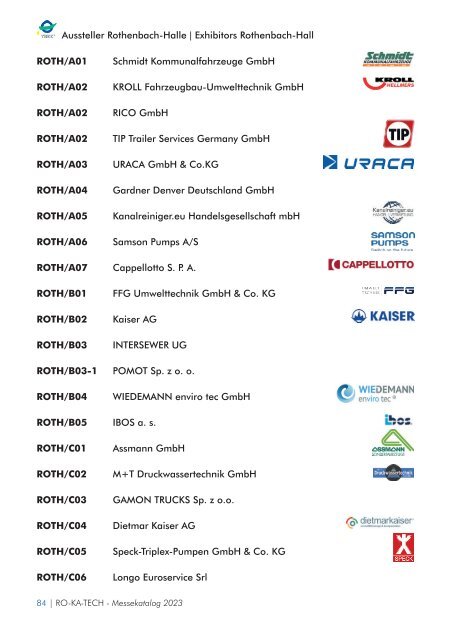 RO-KA-TECH 2023 Messekatalog