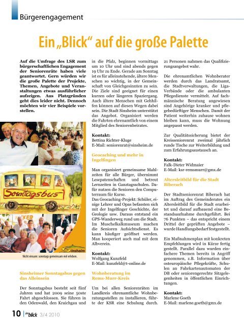 Ausgabe 03/2010 - Der Landesseniorenrat Baden-Württemberg eV