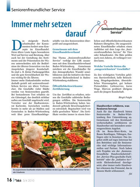 Ausgabe 03/2010 - Der Landesseniorenrat Baden-Württemberg eV