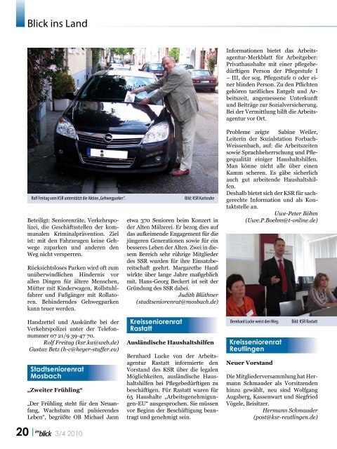 Ausgabe 03/2010 - Der Landesseniorenrat Baden-Württemberg eV