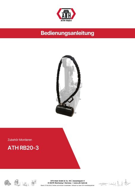 ATH-Heinl Changer accessories  ATH RB20-3 Multilingual