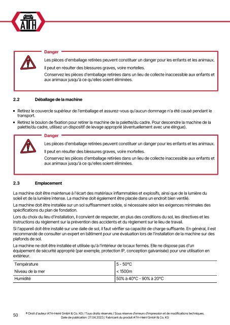 ATH-Heinl Changer accessories  ATH RB20-3 Multilingual