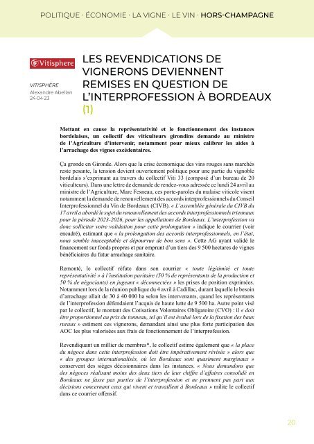 PANORAMA DE PRESSE - 26.04.23