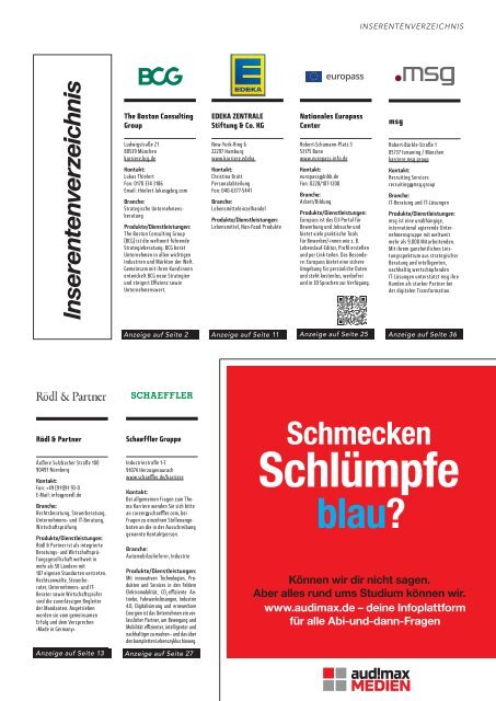 audimax Na.Wi Sommersemester 2023 – Karrieremagazin für Naturwissenschaftler