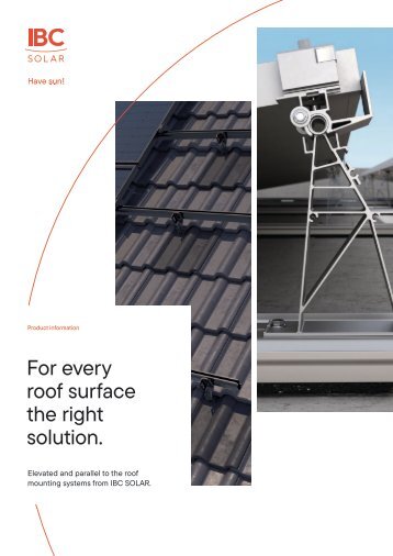 For every roof surface the right solution.