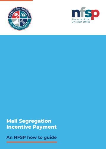 Mails Segregation incentive payment - How to guide