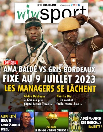 Journal wiwsport n190 - 28 avril 2023