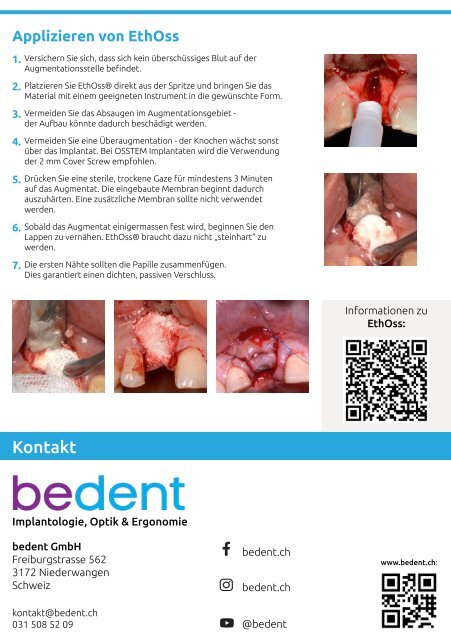 bedent Produkte-Katalog