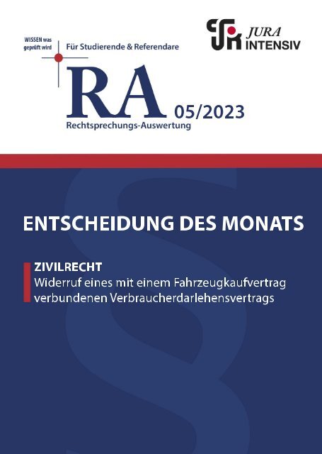 RA 05/2023 - Entscheidung des Monats