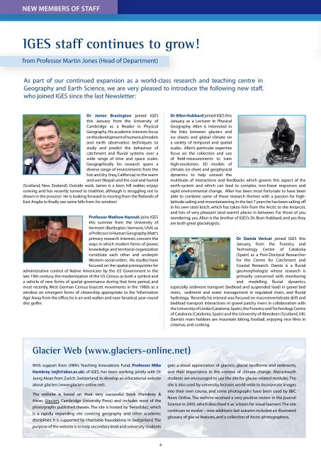 IGES Newsletter Issue 2 - Aberystwyth University