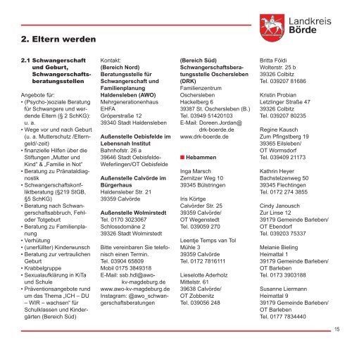 Familienwegweiser Landkreis Börde 2023/24