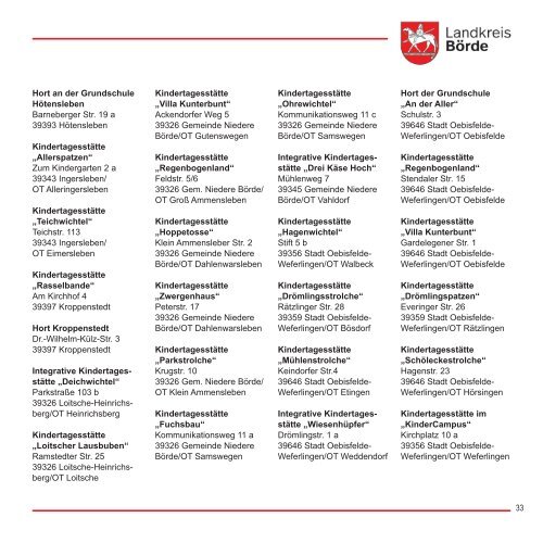 Familienwegweiser Landkreis Börde 2023/24