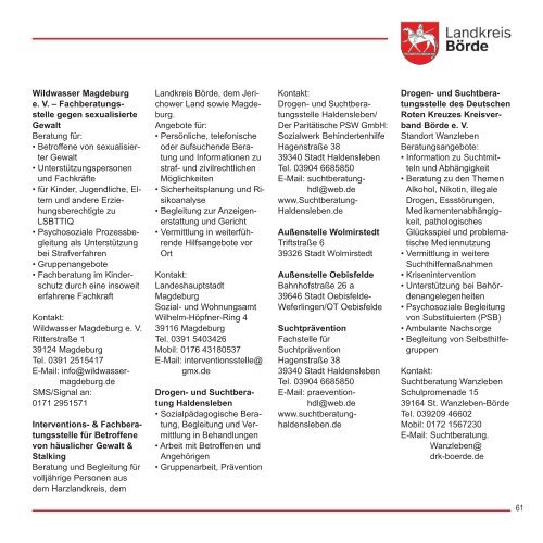 Familienwegweiser Landkreis Börde 2023/24