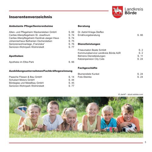 Familienwegweiser Landkreis Börde 2023/24